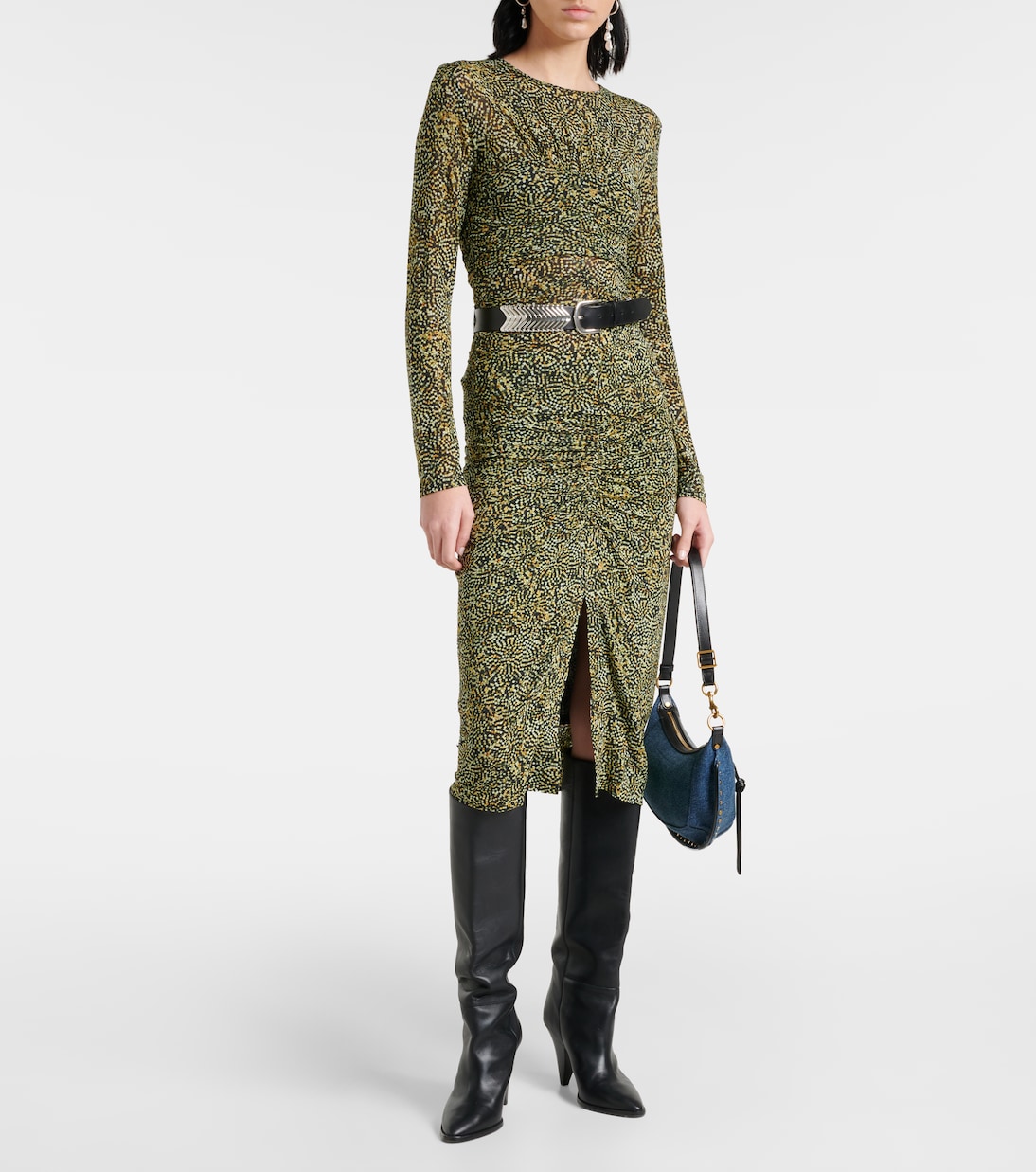 Falda midi de jersey drapeado | Isabel Marant