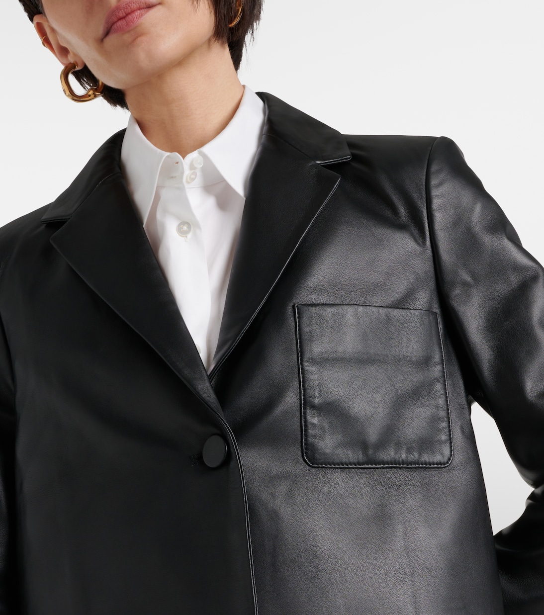 Cropped leather jacket | Joseph