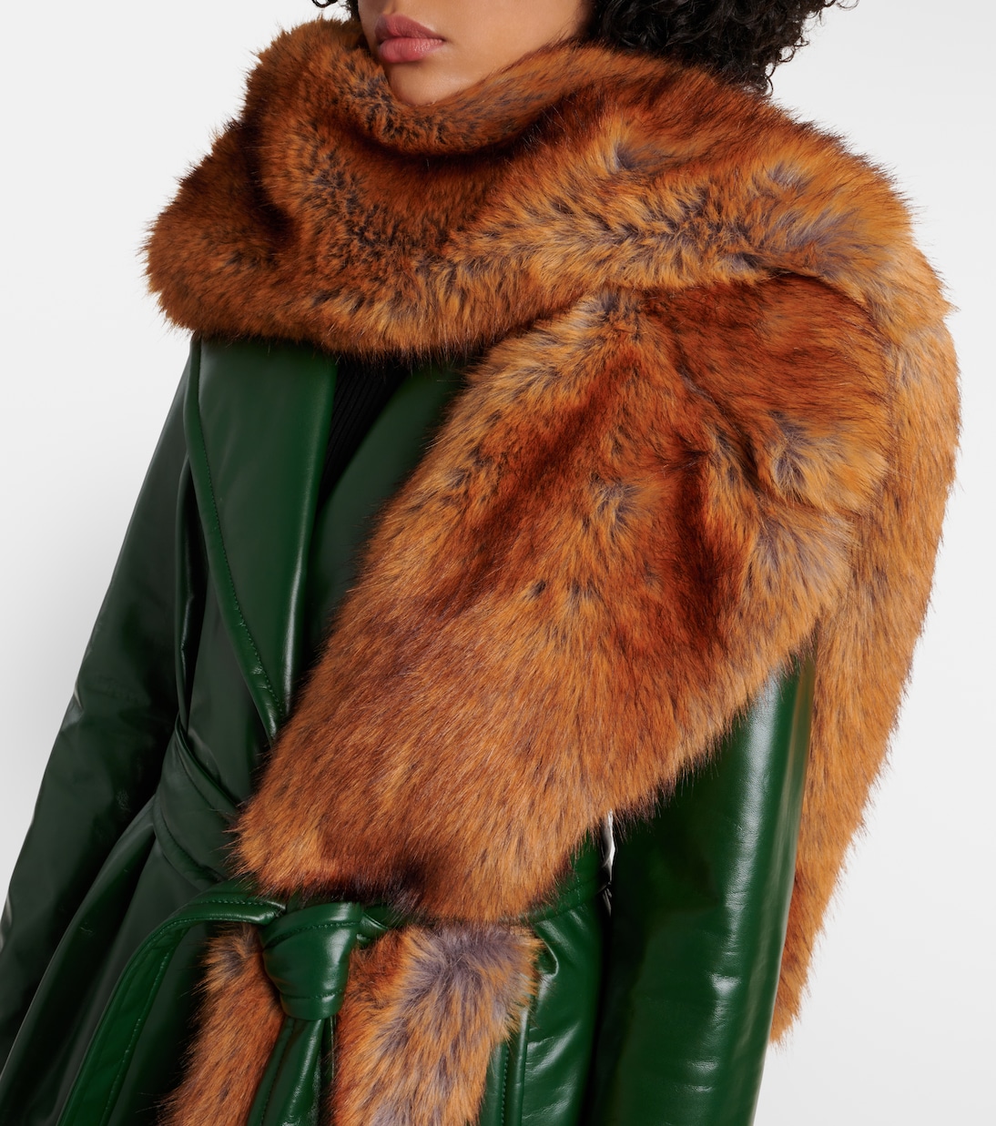 Abrigo de piel con pelo sintético | Burberry