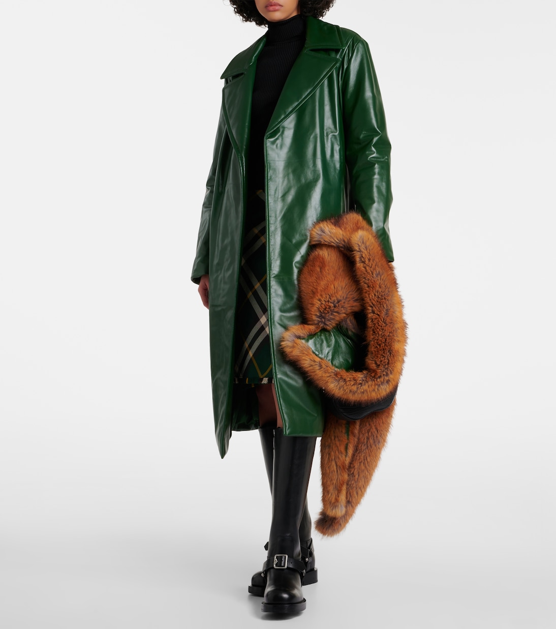Abrigo de piel con pelo sintético | Burberry