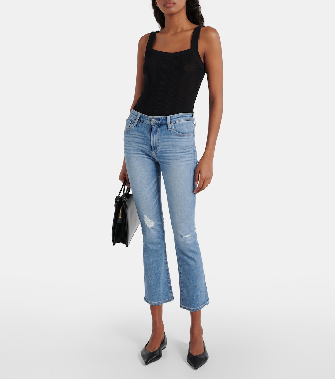 Jeans flared cropped Jodi a vita media | AG Jeans