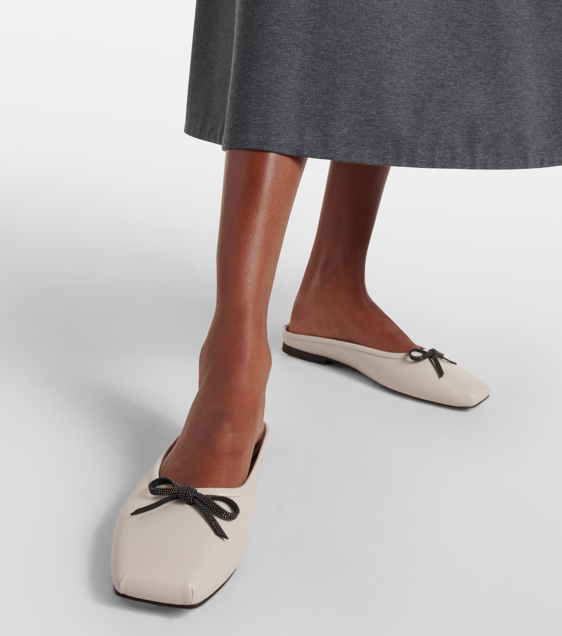 Slippers Monili aus Leder | Brunello Cucinelli