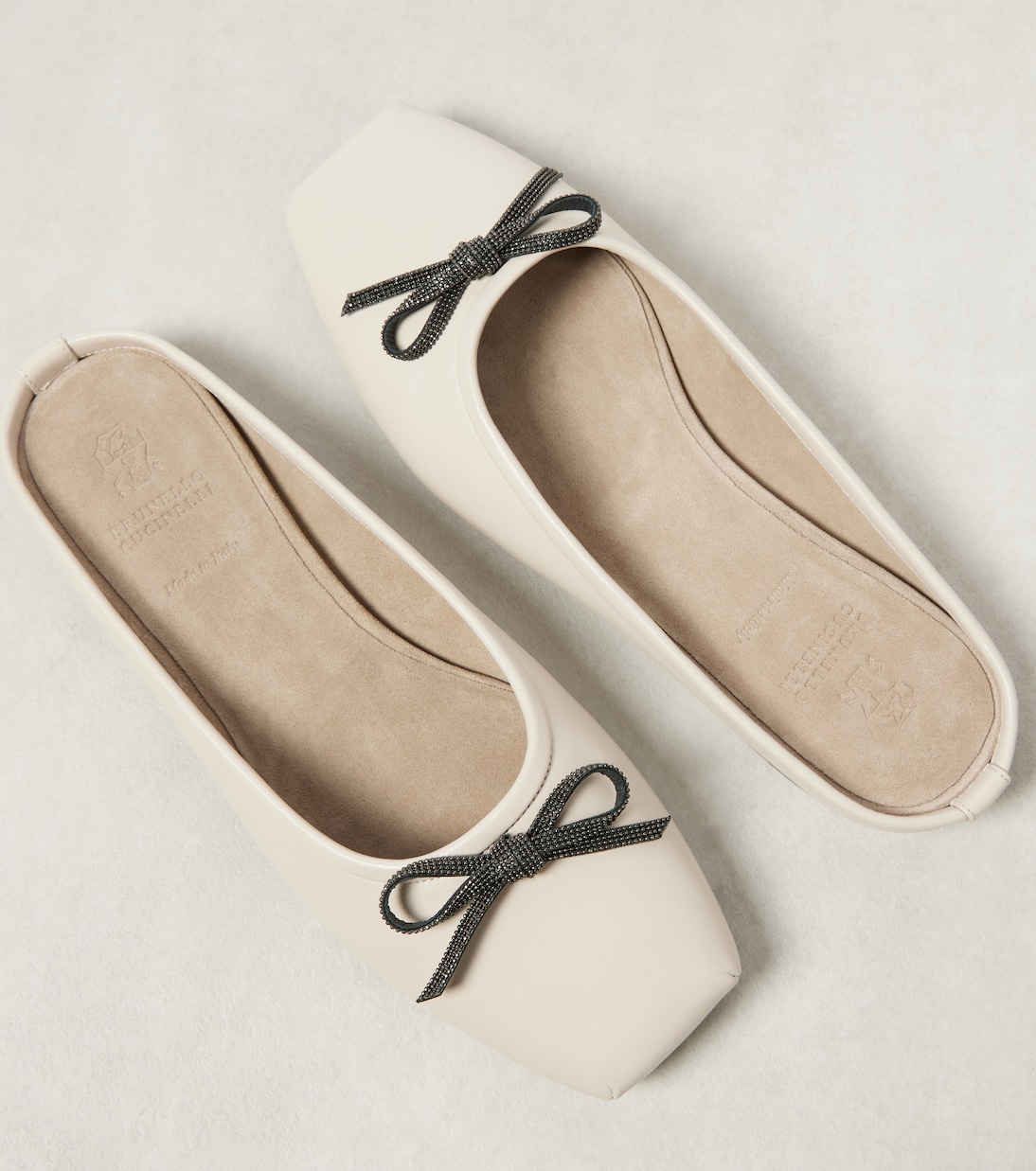 Slippers Monili aus Leder | Brunello Cucinelli