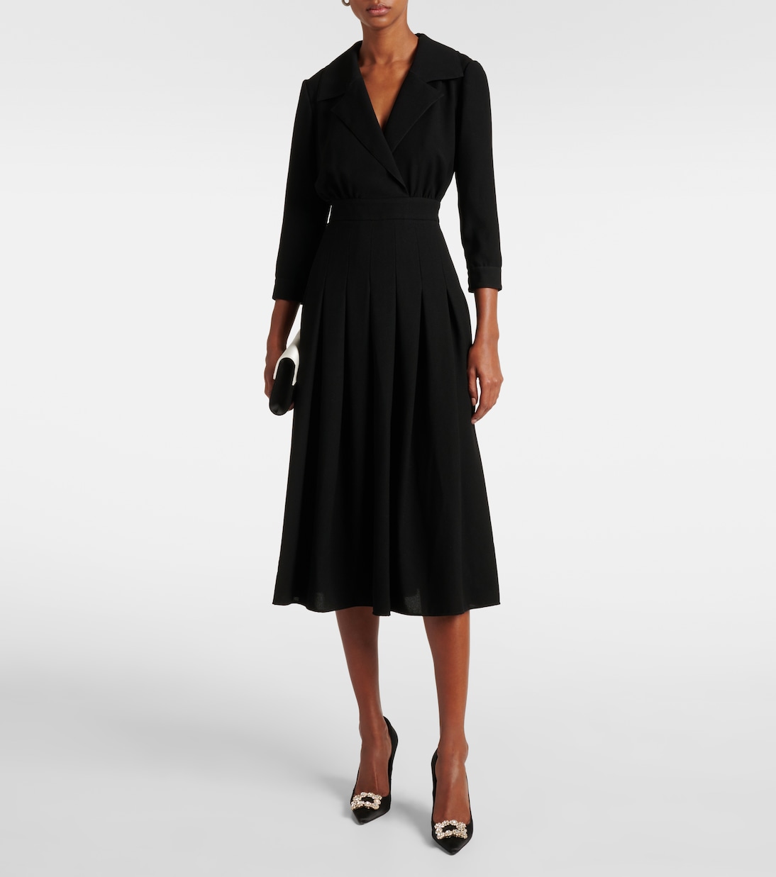Vestido largo plisado | Carolina Herrera