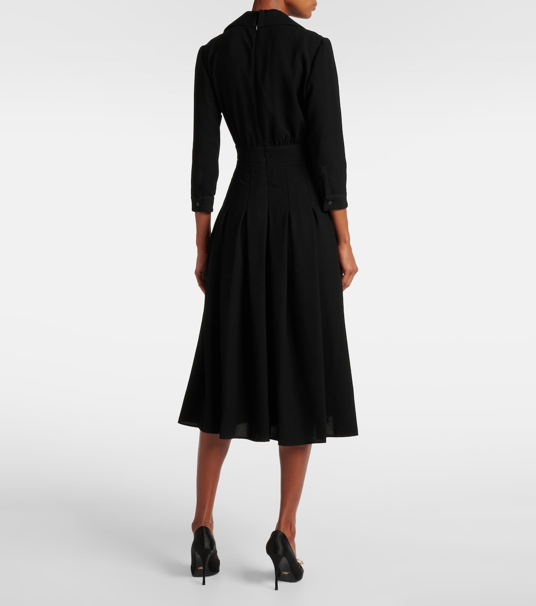 Vestido largo plisado | Carolina Herrera