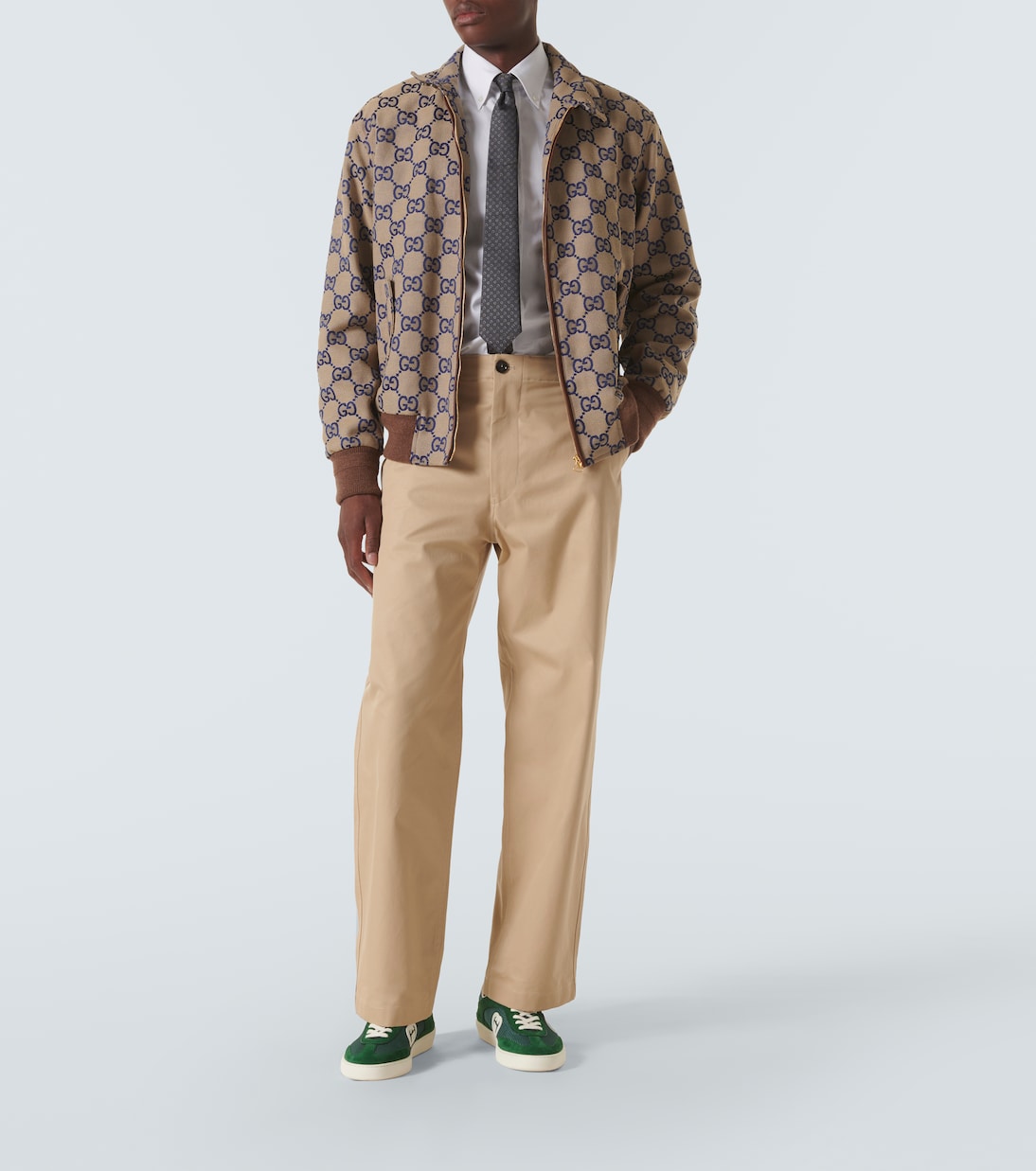 Interlocking G suede and canvas sneakers | Gucci