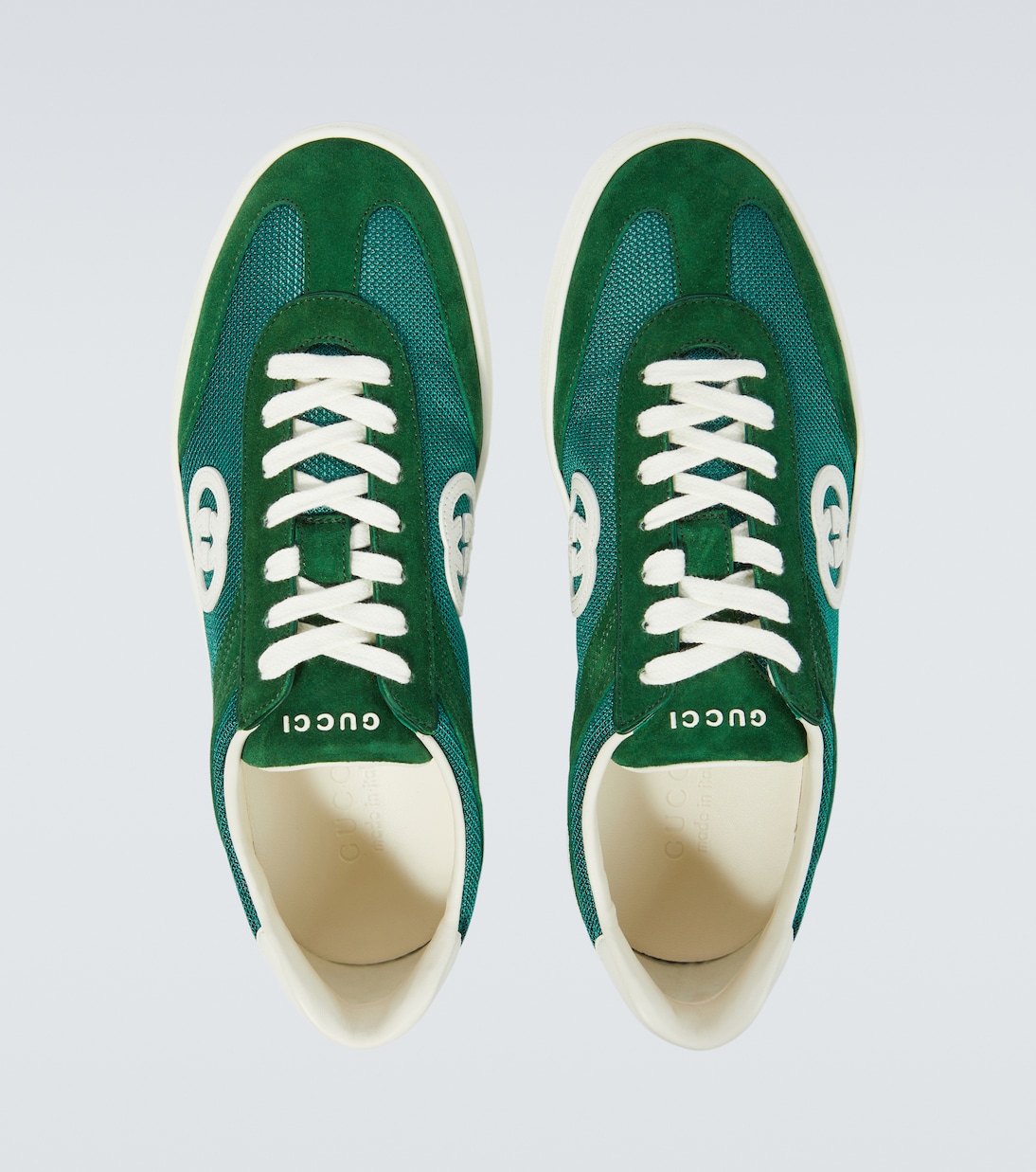Interlocking G suede and canvas sneakers | Gucci