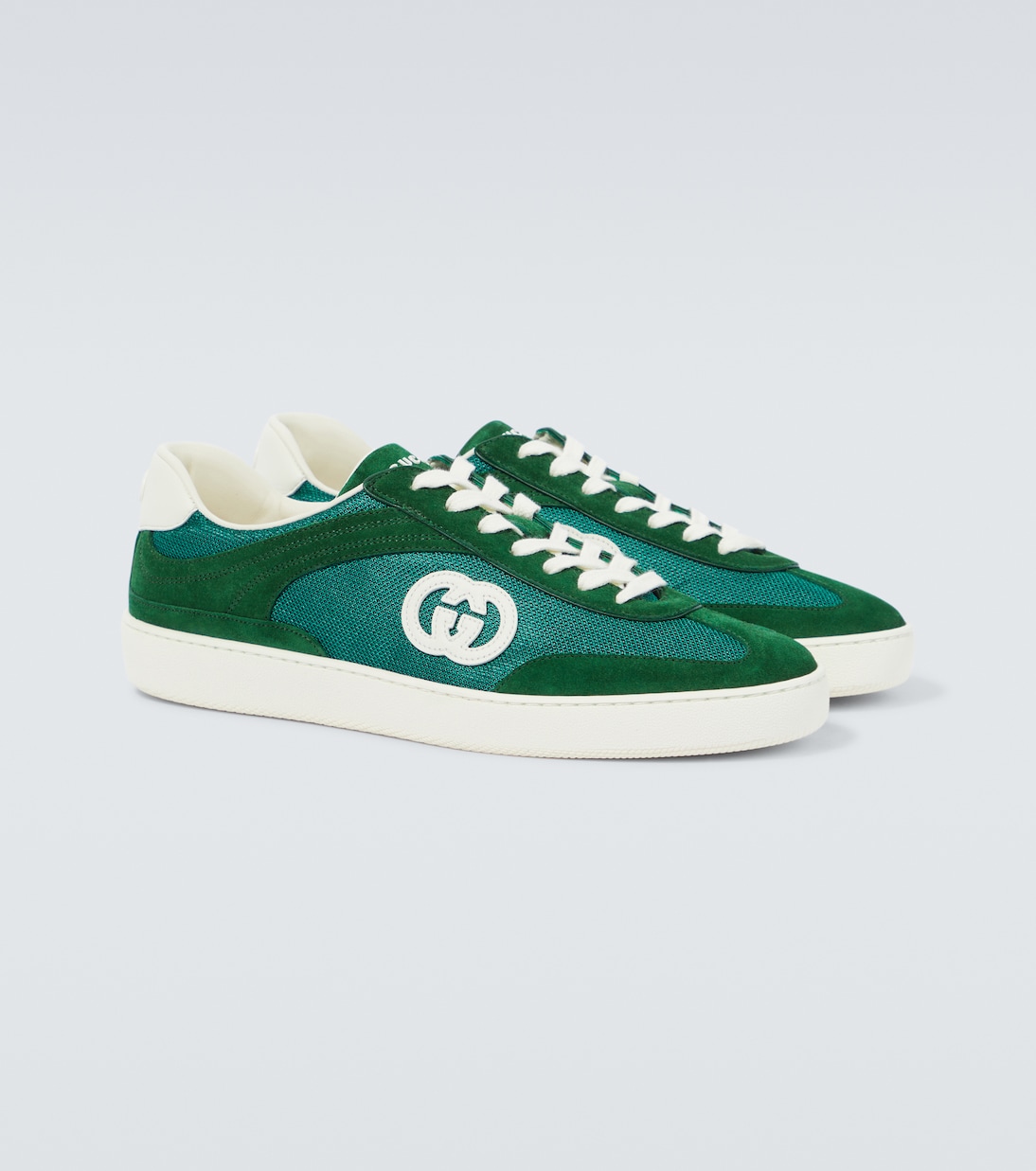 Interlocking G suede and canvas sneakers | Gucci