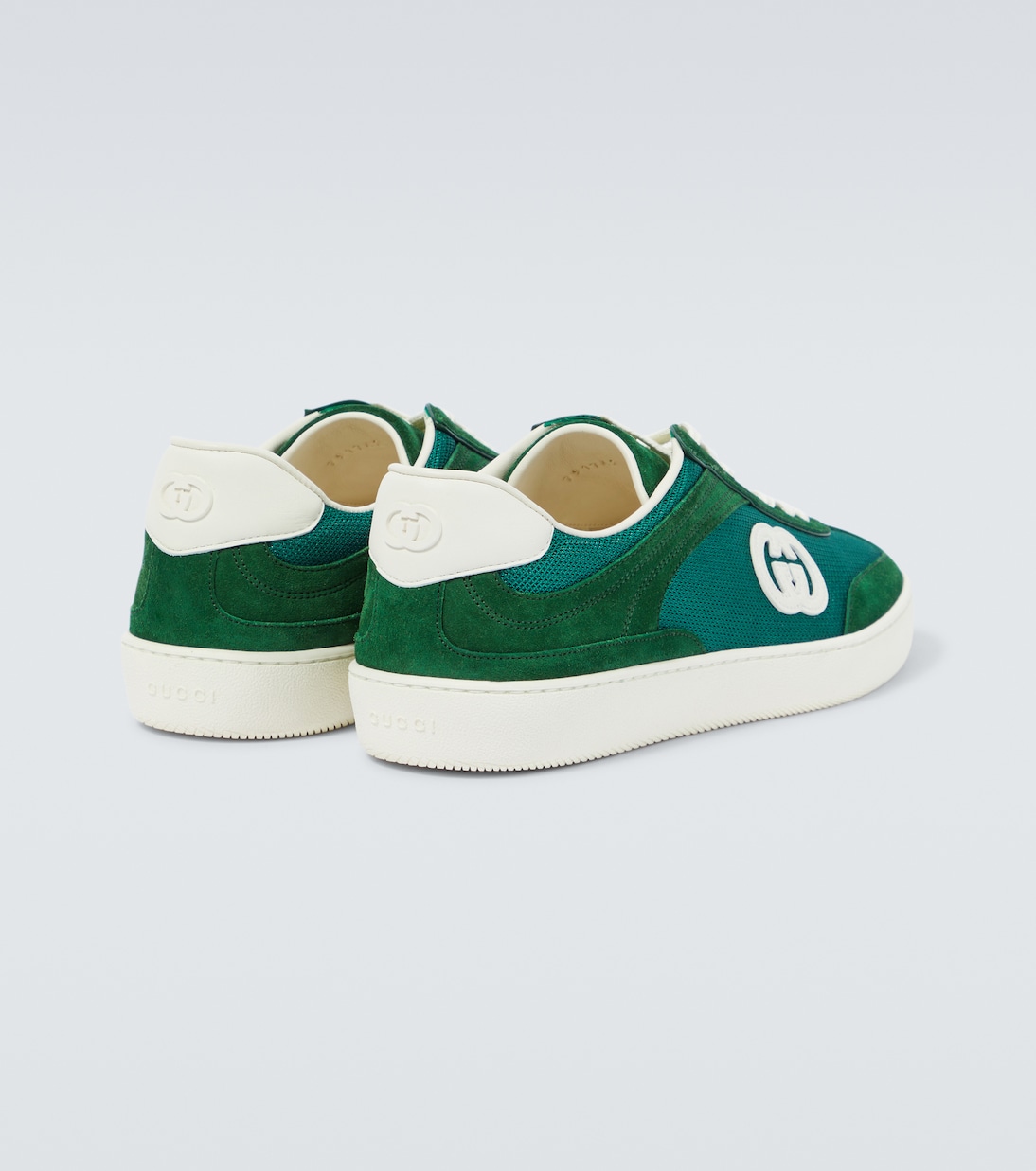 Interlocking G suede and canvas sneakers | Gucci