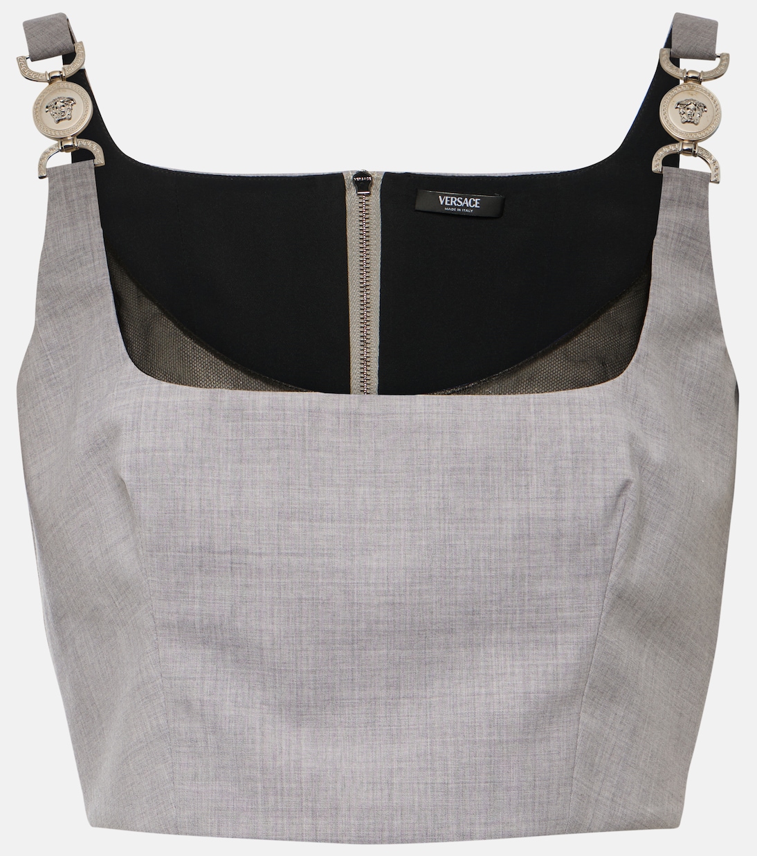 Cropped-Top Medusa '95 aus einem Wollgemisch | Versace