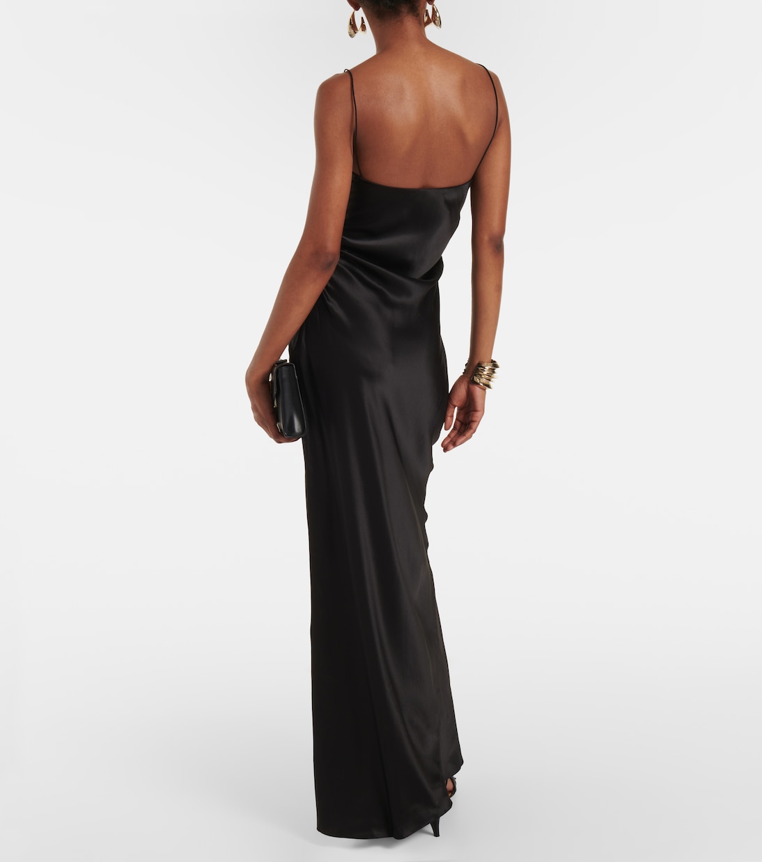 Vestido lencero de seda drapeado | SIR