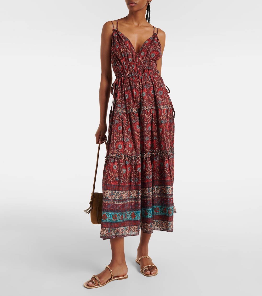 Midikleid Rosa aus einem Baumwollgemisch | Ulla Johnson