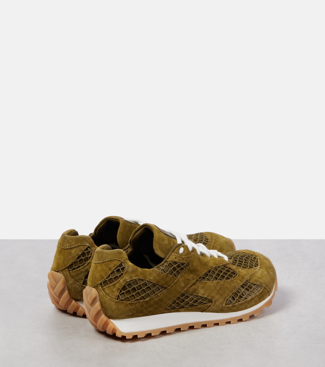 Baskets Orbit en résille et daim | Bottega Veneta