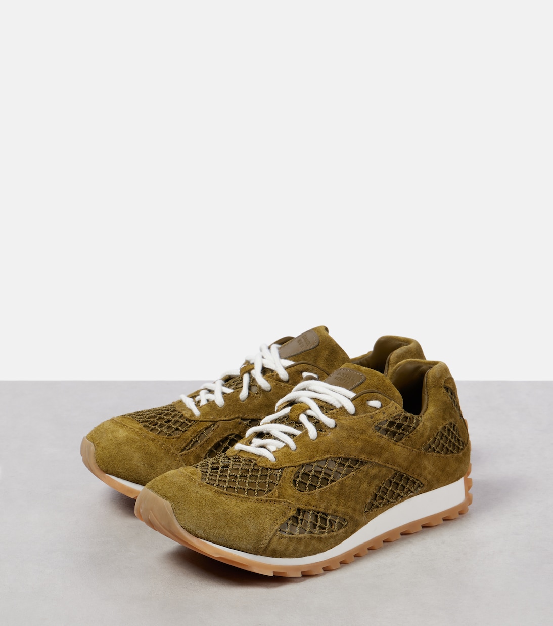 Baskets Orbit en résille et daim | Bottega Veneta