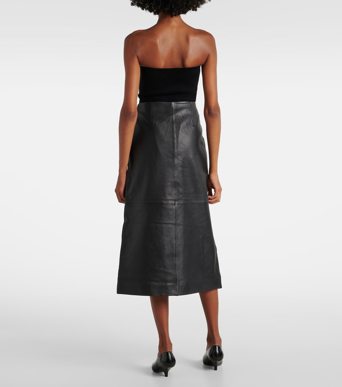 Falda envolvente Hedi de piel | The Frankie Shop