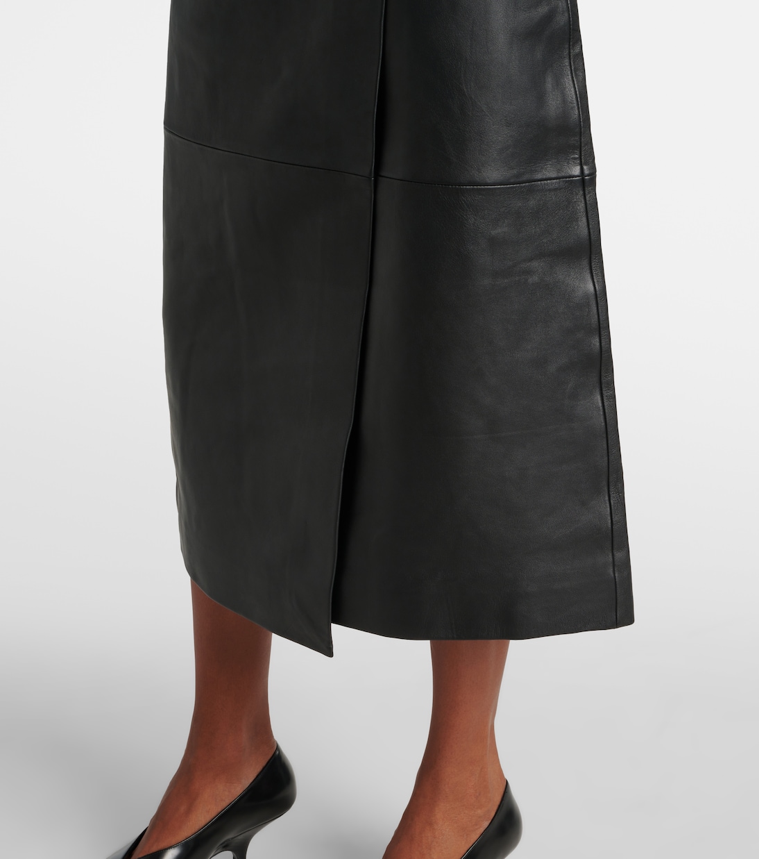 Falda envolvente Hedi de piel | The Frankie Shop
