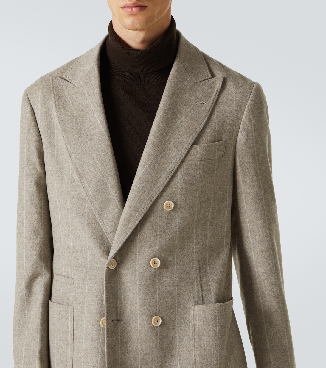 Striped wool and cashmere suit | Brunello Cucinelli