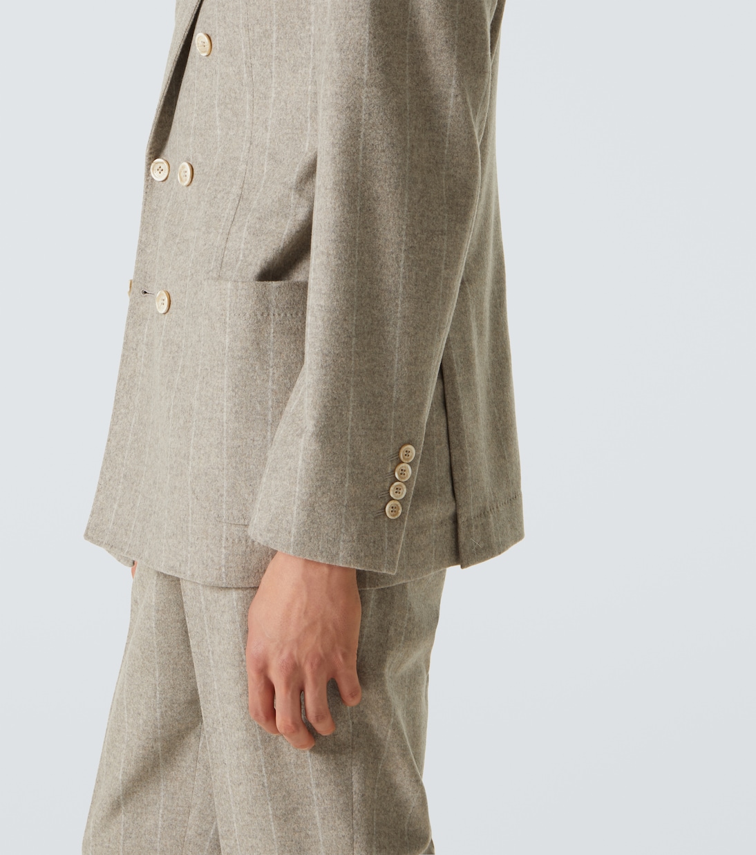 Striped wool and cashmere suit | Brunello Cucinelli