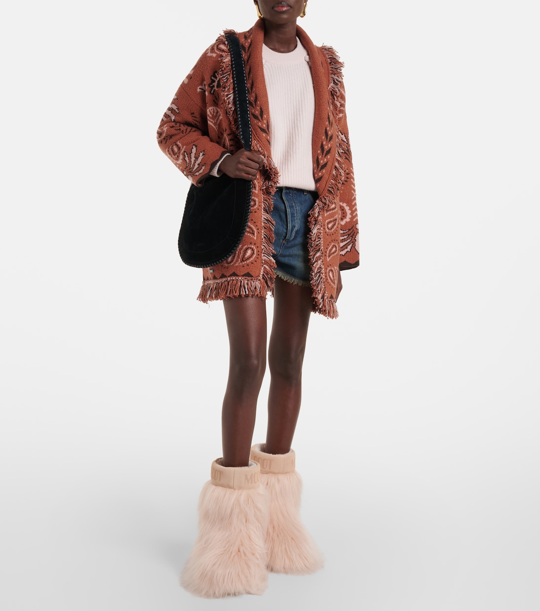 Wild Wonder Foulard wool and cotton cardigan | Alanui