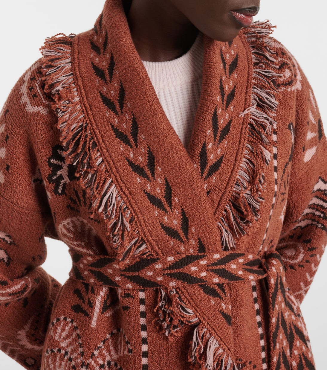 Wild Wonder Foulard wool and cotton cardigan | Alanui