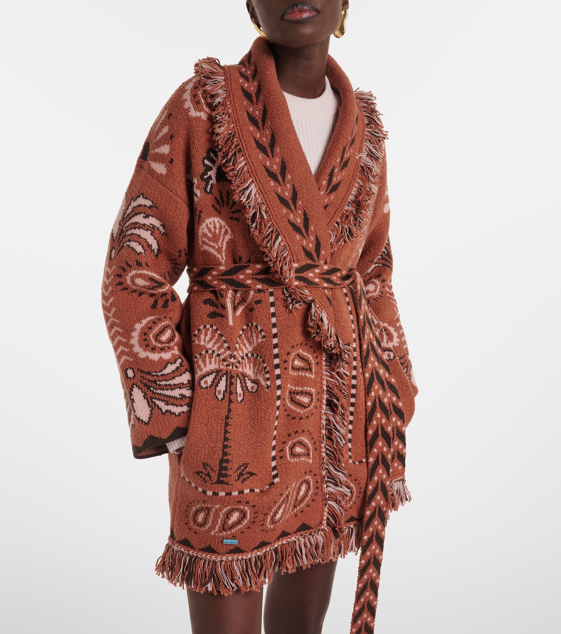 Wild Wonder Foulard wool and cotton cardigan | Alanui