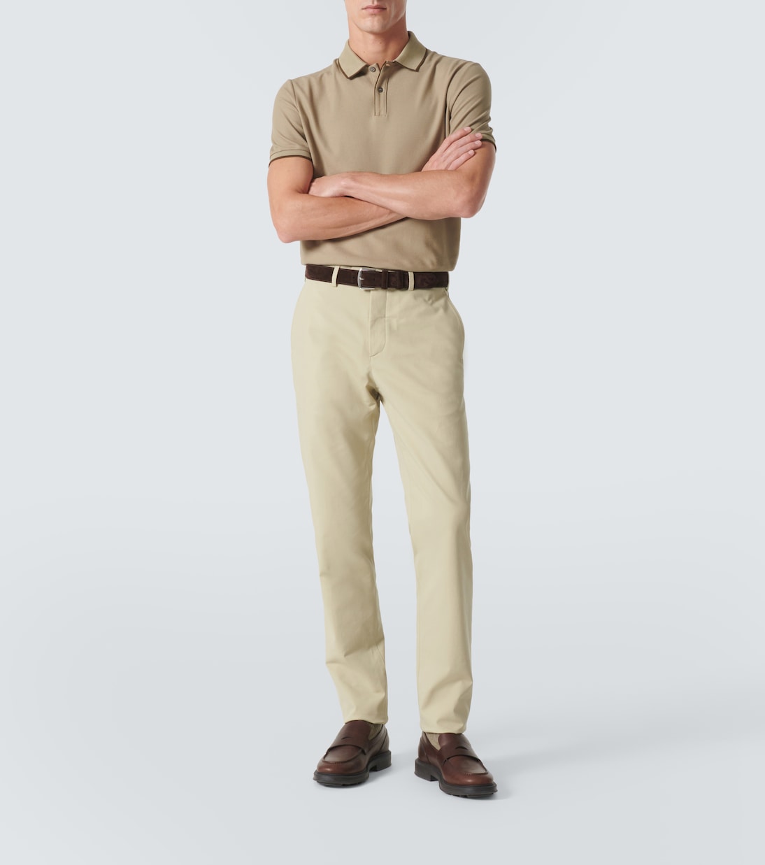 Polo Brentwood en piqué de mezcla de algodón | Loro Piana