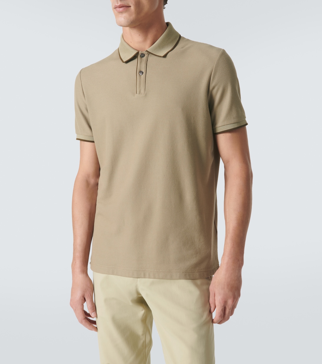 Polo Brentwood en piqué de mezcla de algodón | Loro Piana