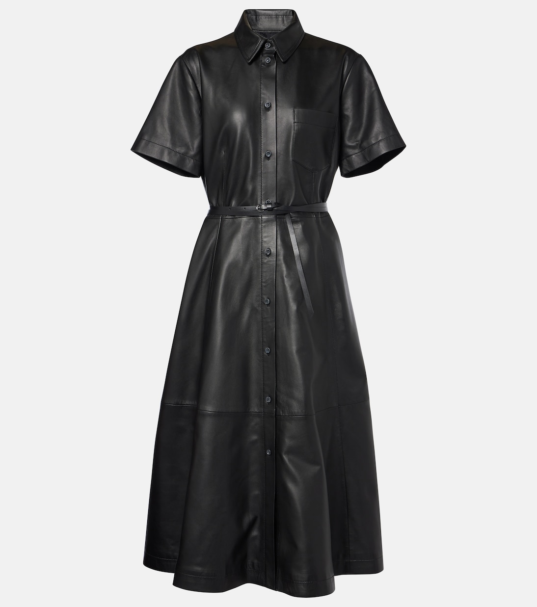 Robe chemise Kiera en cuir | Altuzarra