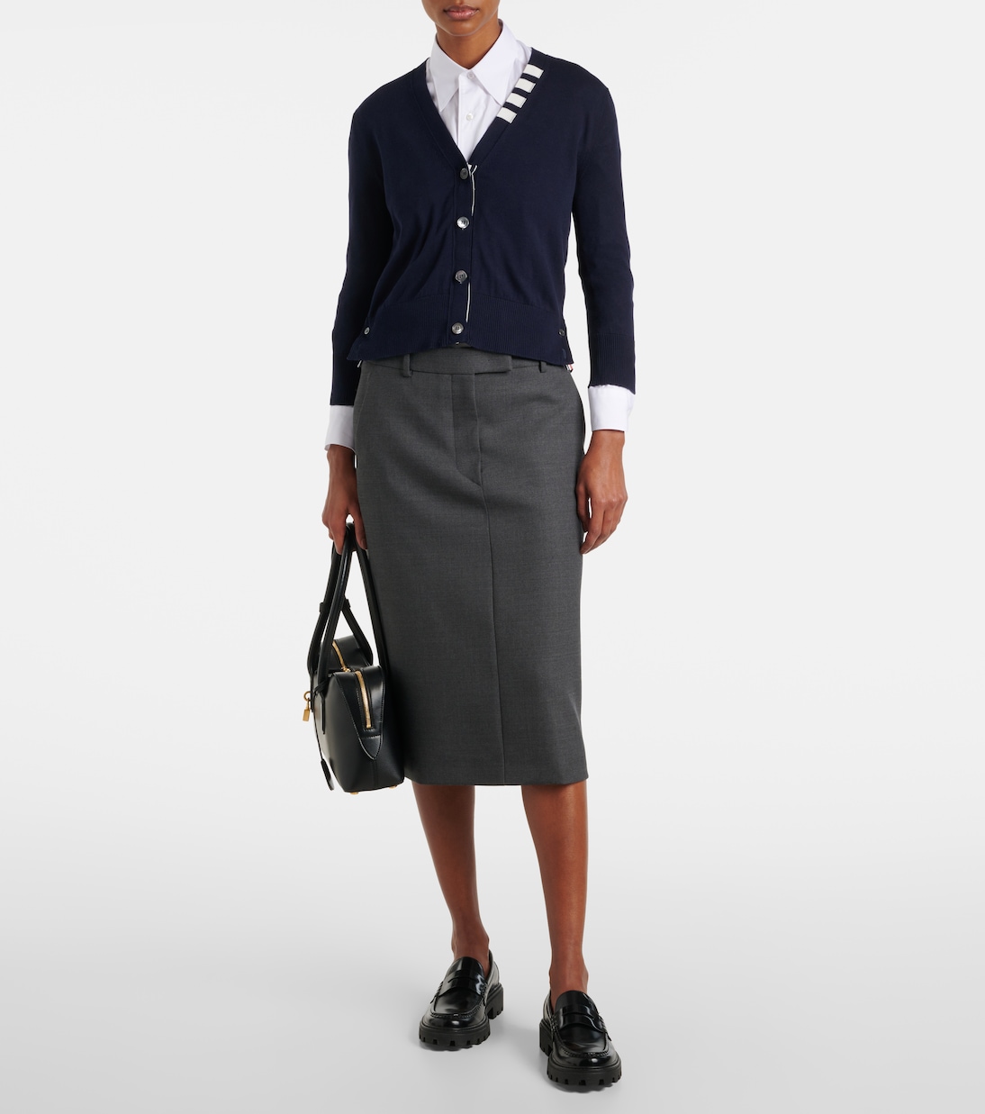 Cárdigan 4-Bar de algodón | Thom Browne