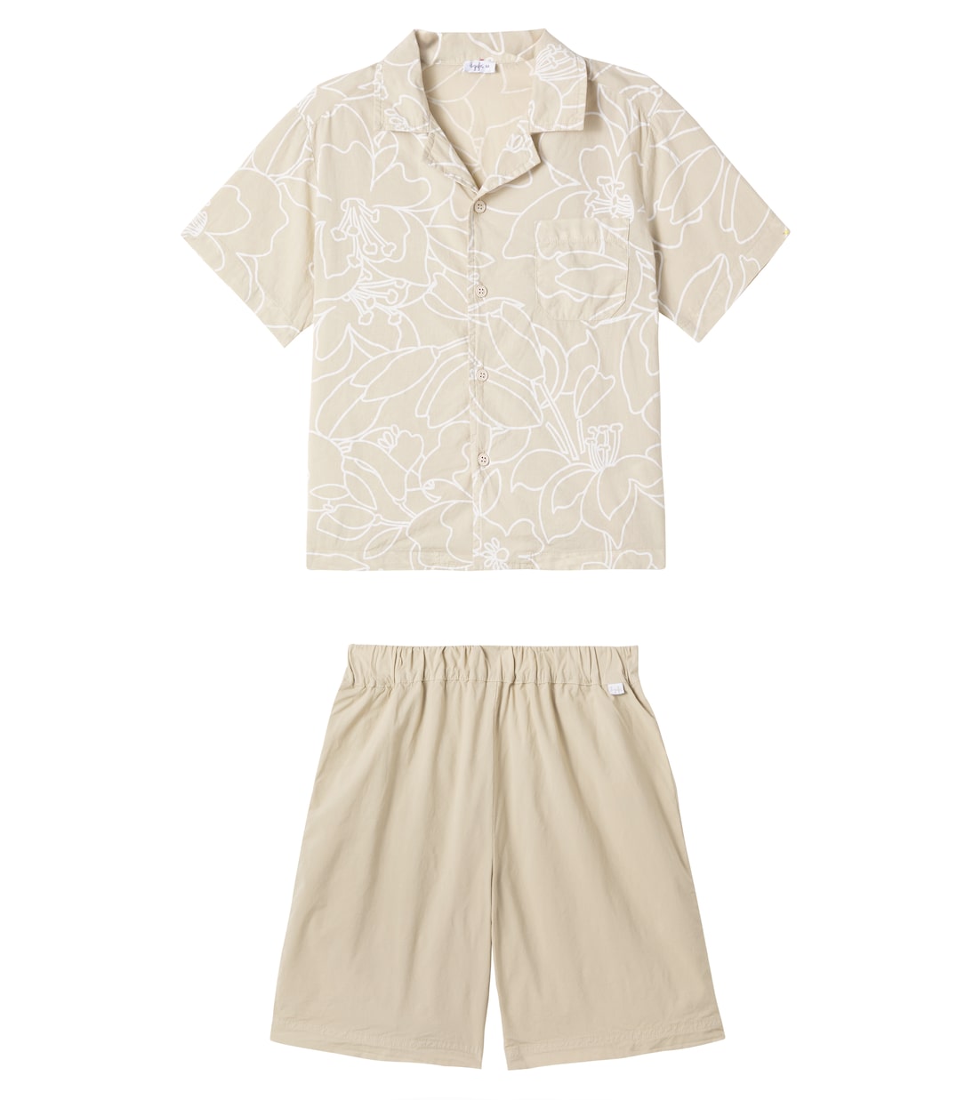 Camicia e shorts in misto cotone | Il Gufo