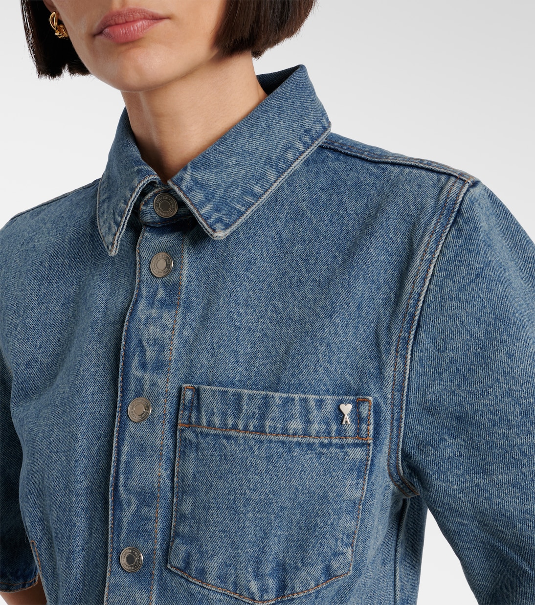 Ami De Cœur denim shirt dress | Ami Paris