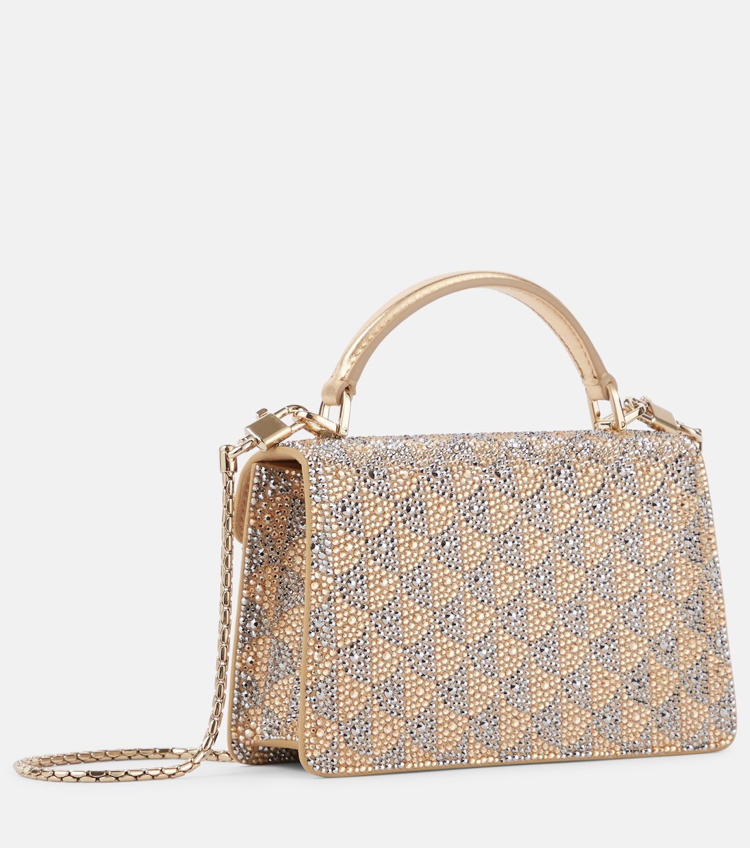 Borsa Serpenti Forever in suede con cristalli | Bvlgari