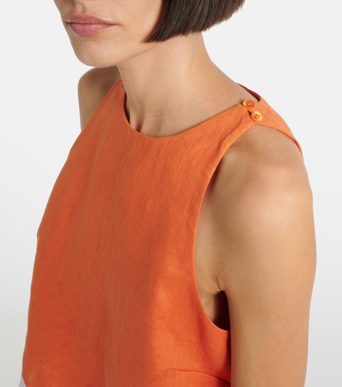 Top Mika en lin à broderies anglaises | Staud