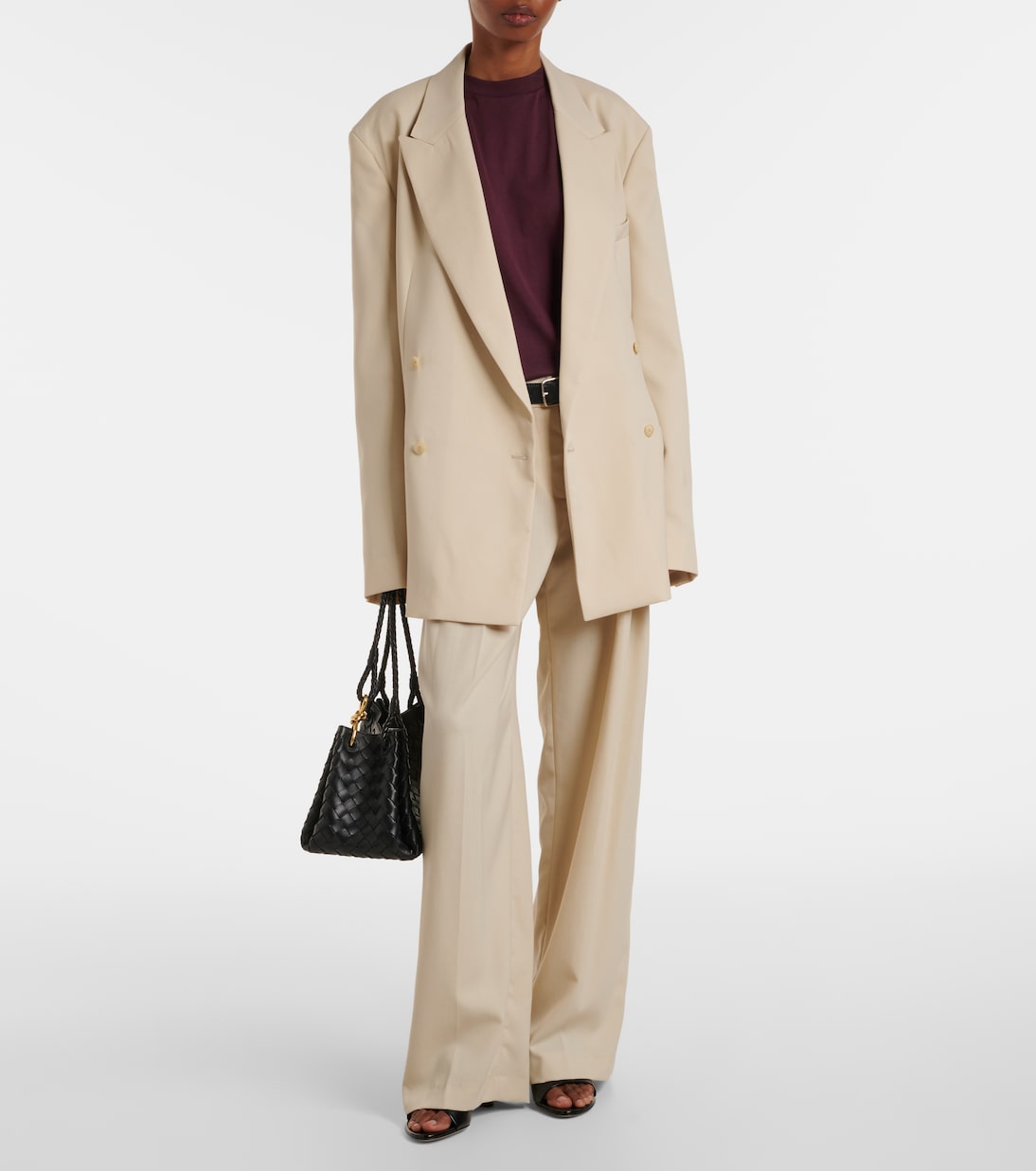 Newark double-breasted cotton blazer | The Frankie Shop