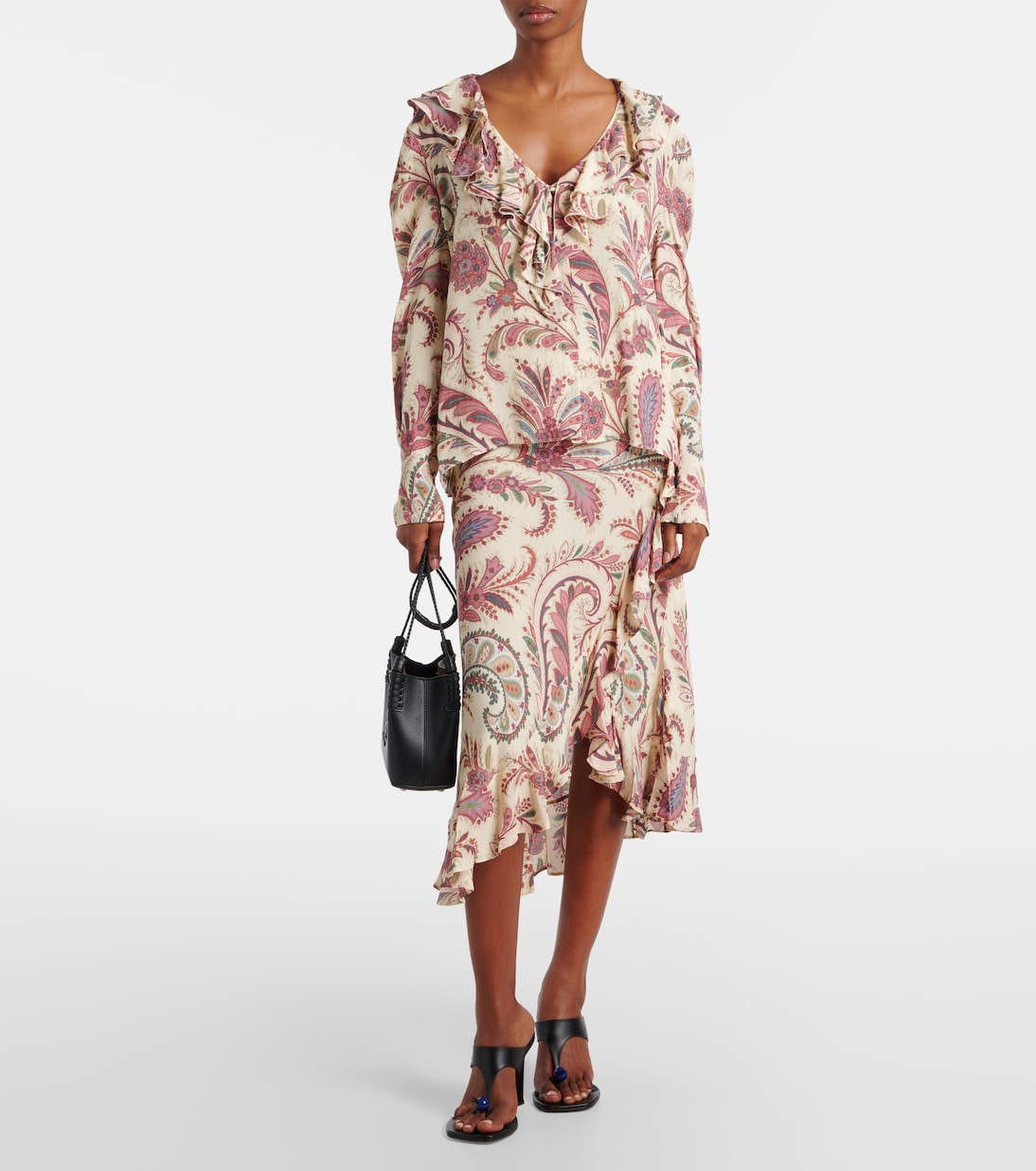 Printed ruffled blouse | Etro