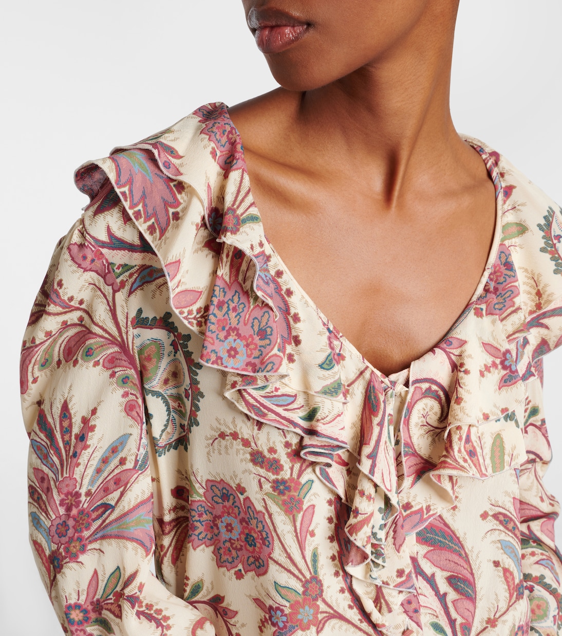 Printed ruffled blouse | Etro