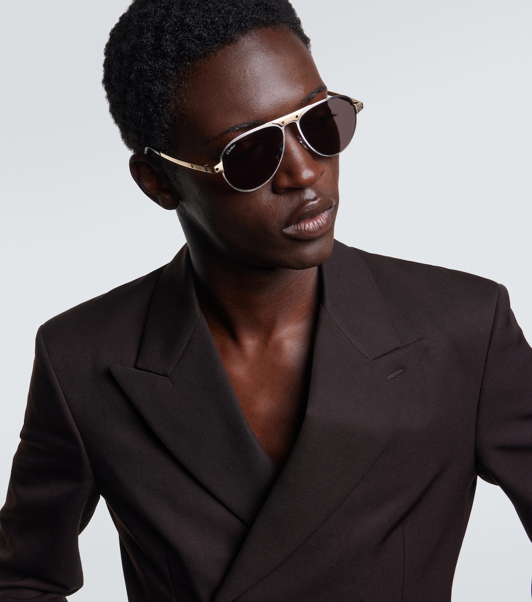 Occhiali da sole aviator Santos De Cartier | Cartier Eyewear Collection