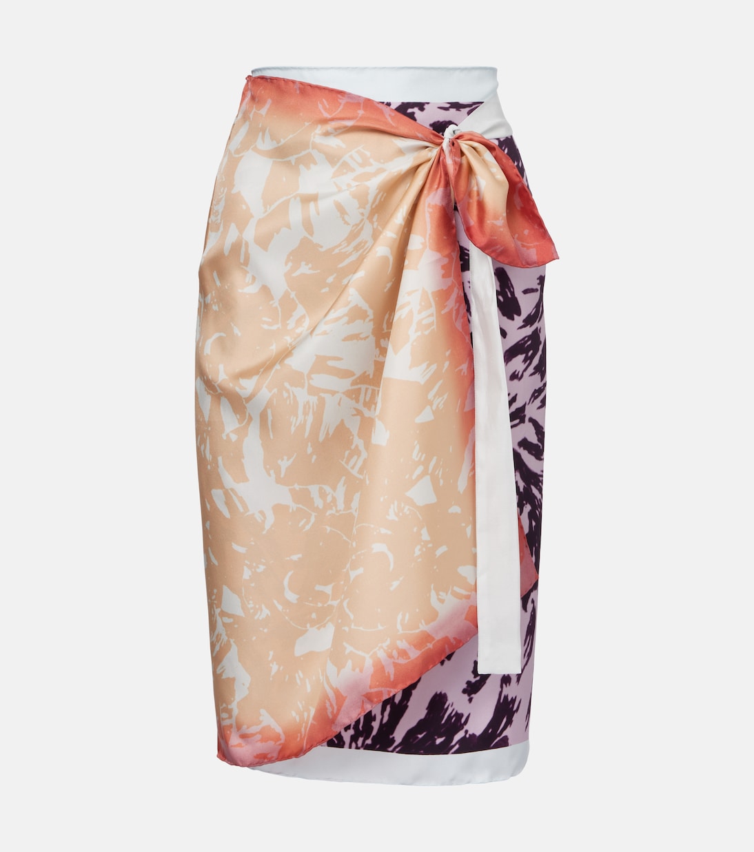 Falda envolvente de seda estampada | Dries Van Noten