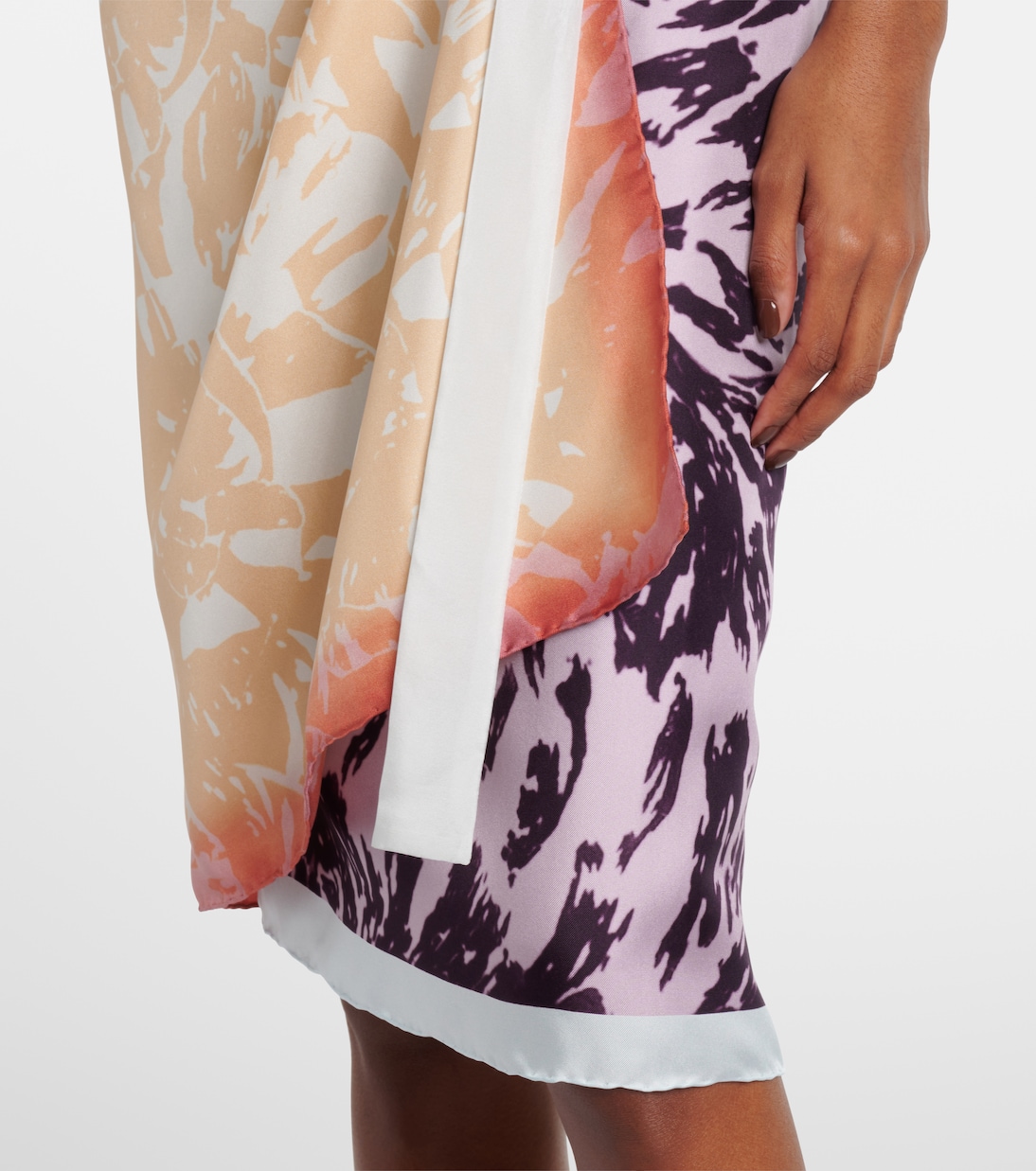 Falda envolvente de seda estampada | Dries Van Noten