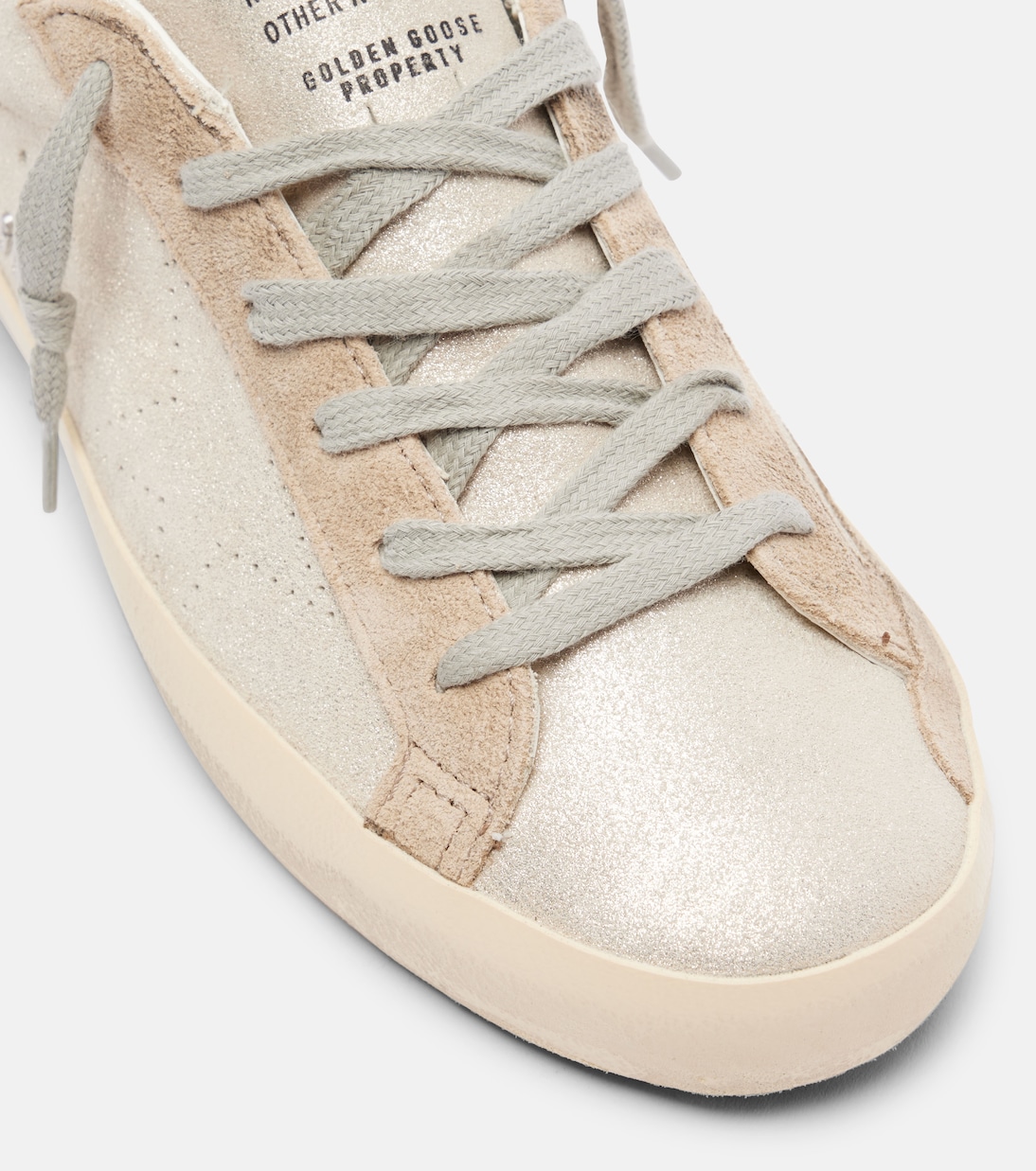 Super-Star glitter leather sneakers | Golden Goose