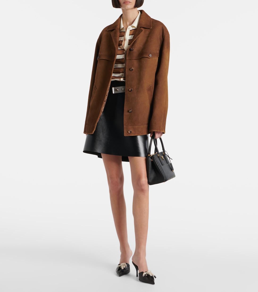 Logo leather mules | Prada