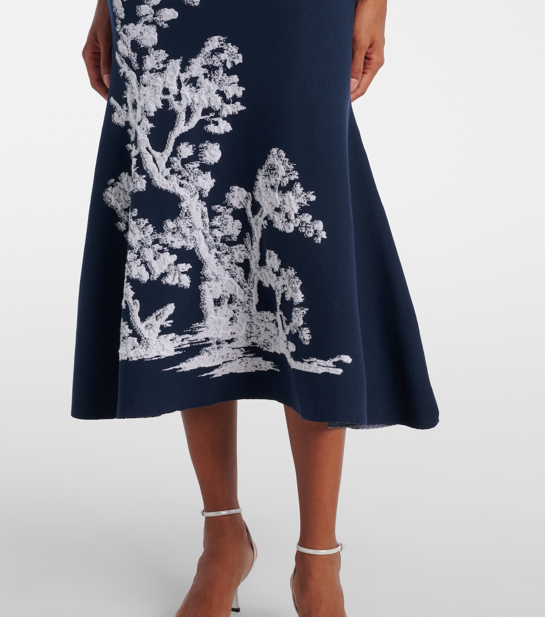 Asymmetric printed midi skirt | Erdem