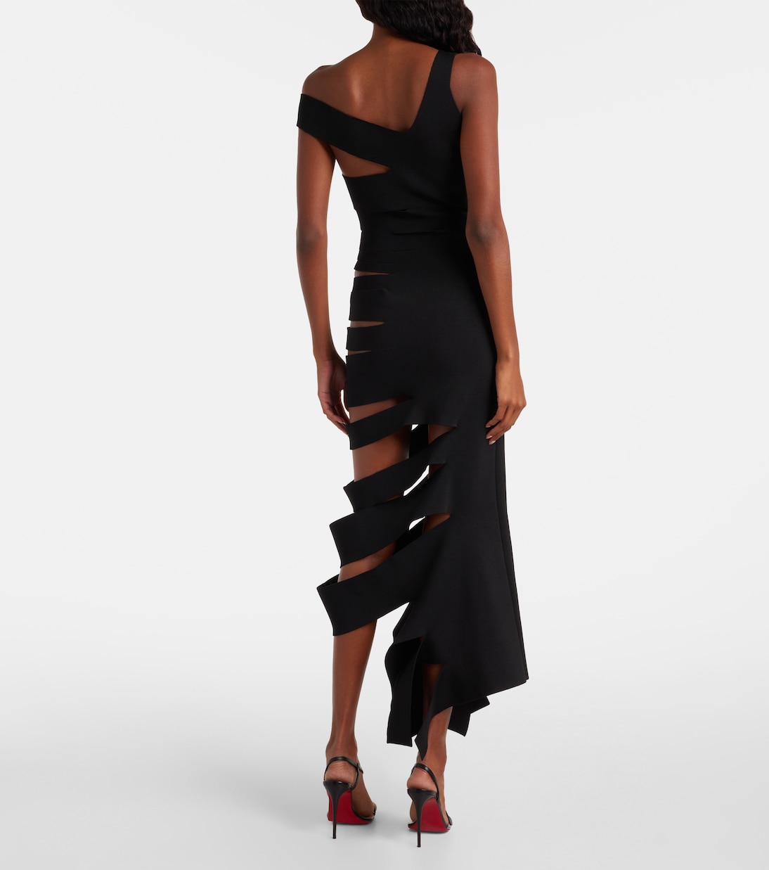 Asymmetric cutout midi dress | Mugler
