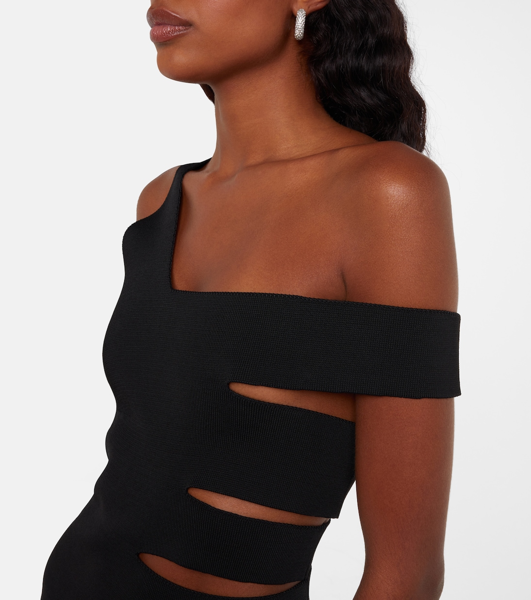 Asymmetric cutout midi dress | Mugler