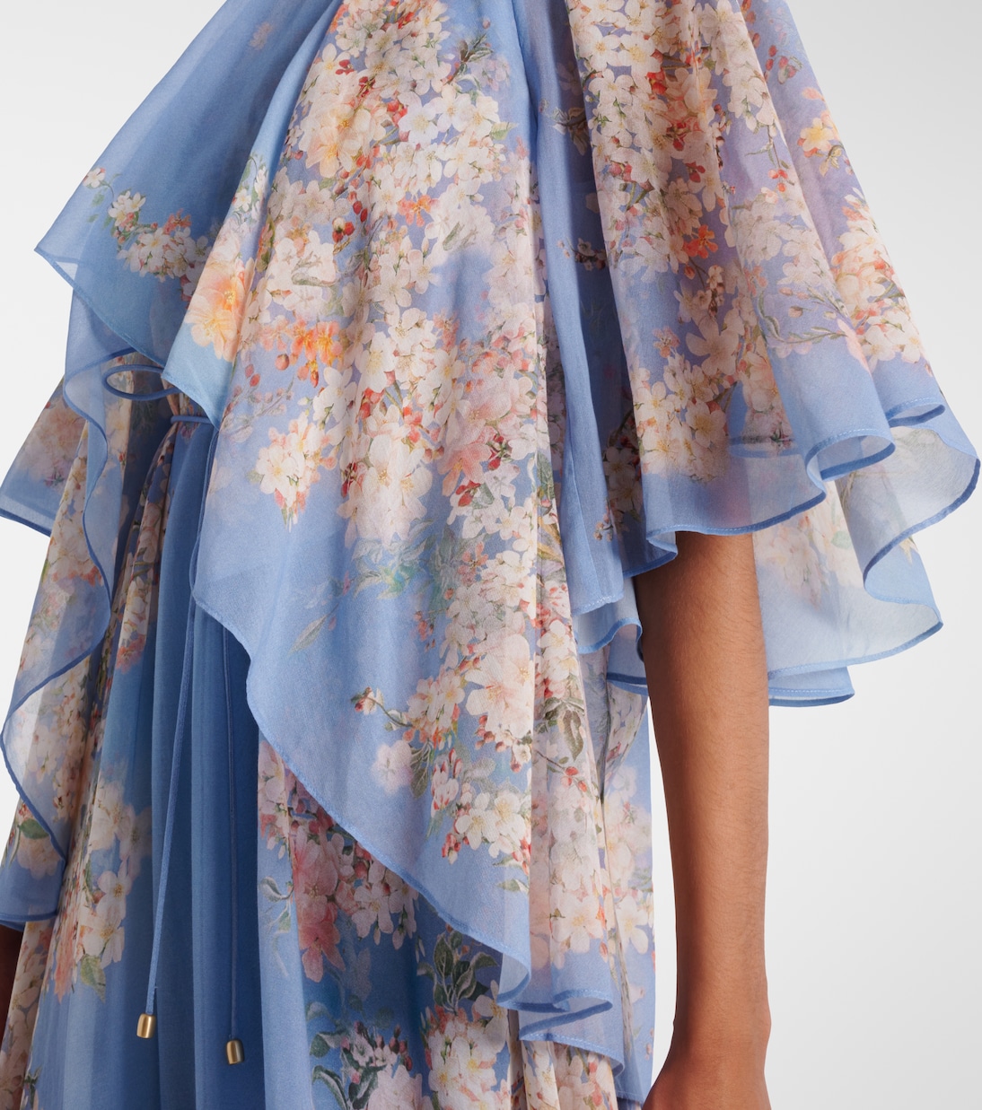 Robe longue Cascadian en coton et soie | Zimmermann