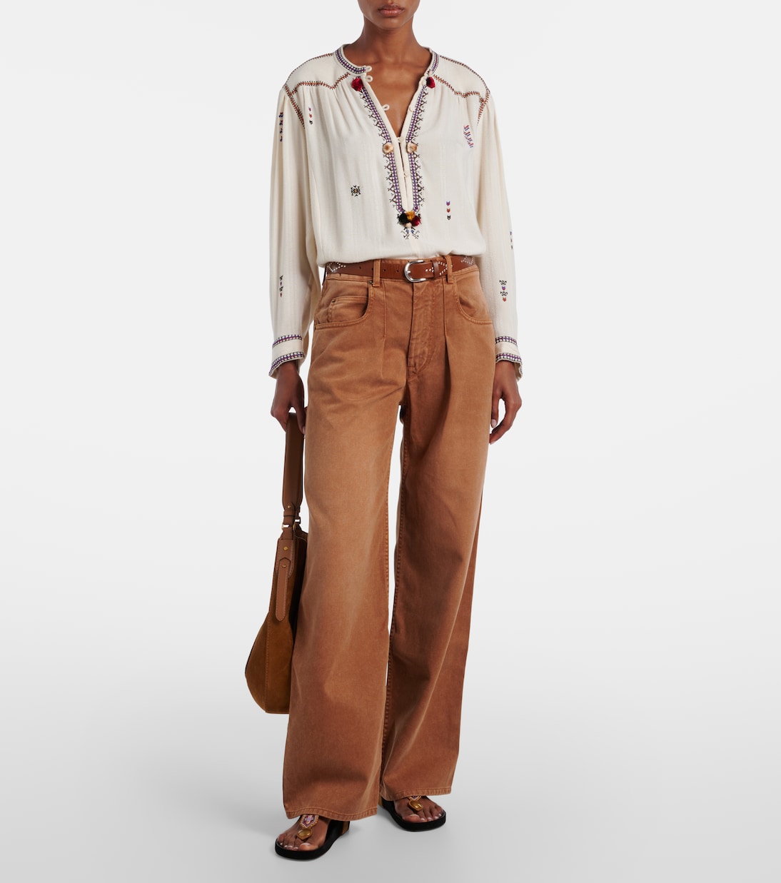 Rodaynaga high-rise wide-leg jeans | Isabel Marant