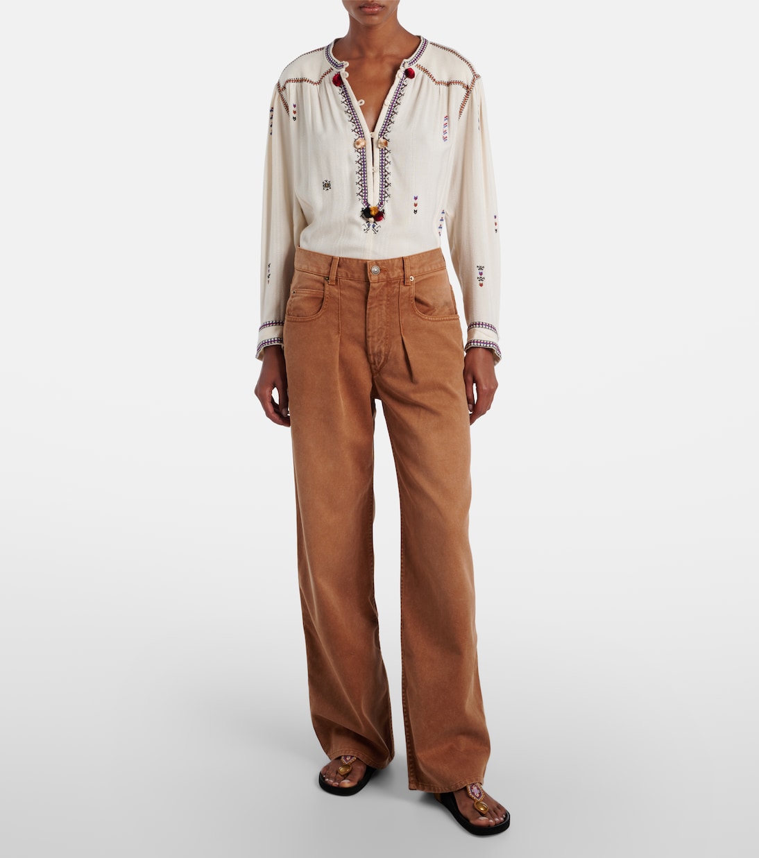 Rodaynaga high-rise wide-leg jeans | Isabel Marant