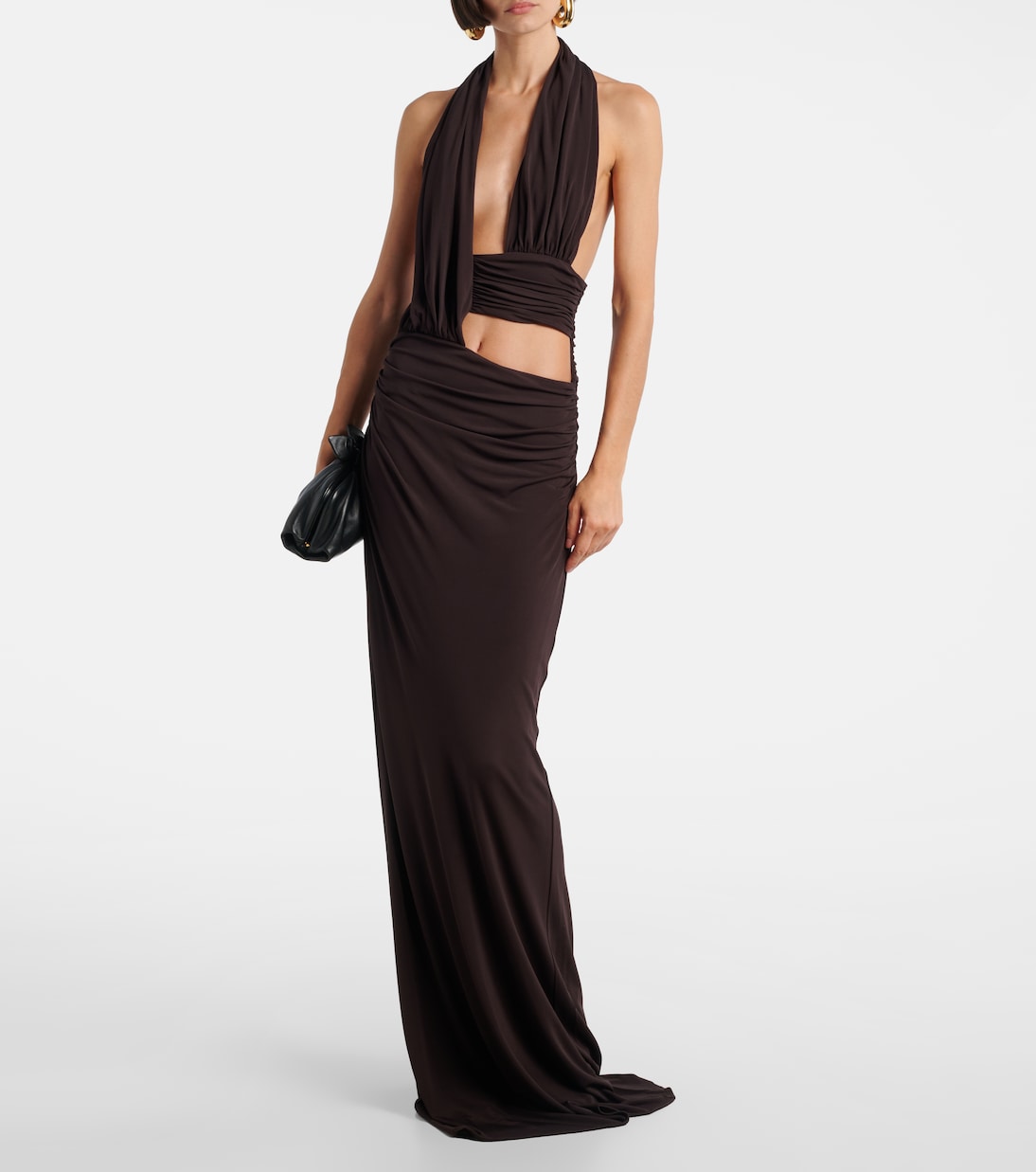 Cutout halterneck jersey maxi dress | Christopher Esber