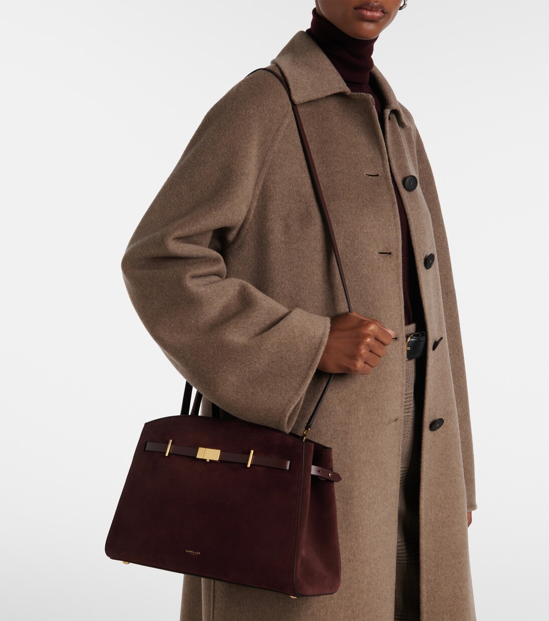 Tote Bag New York Midi aus Veloursleder | DeMellier