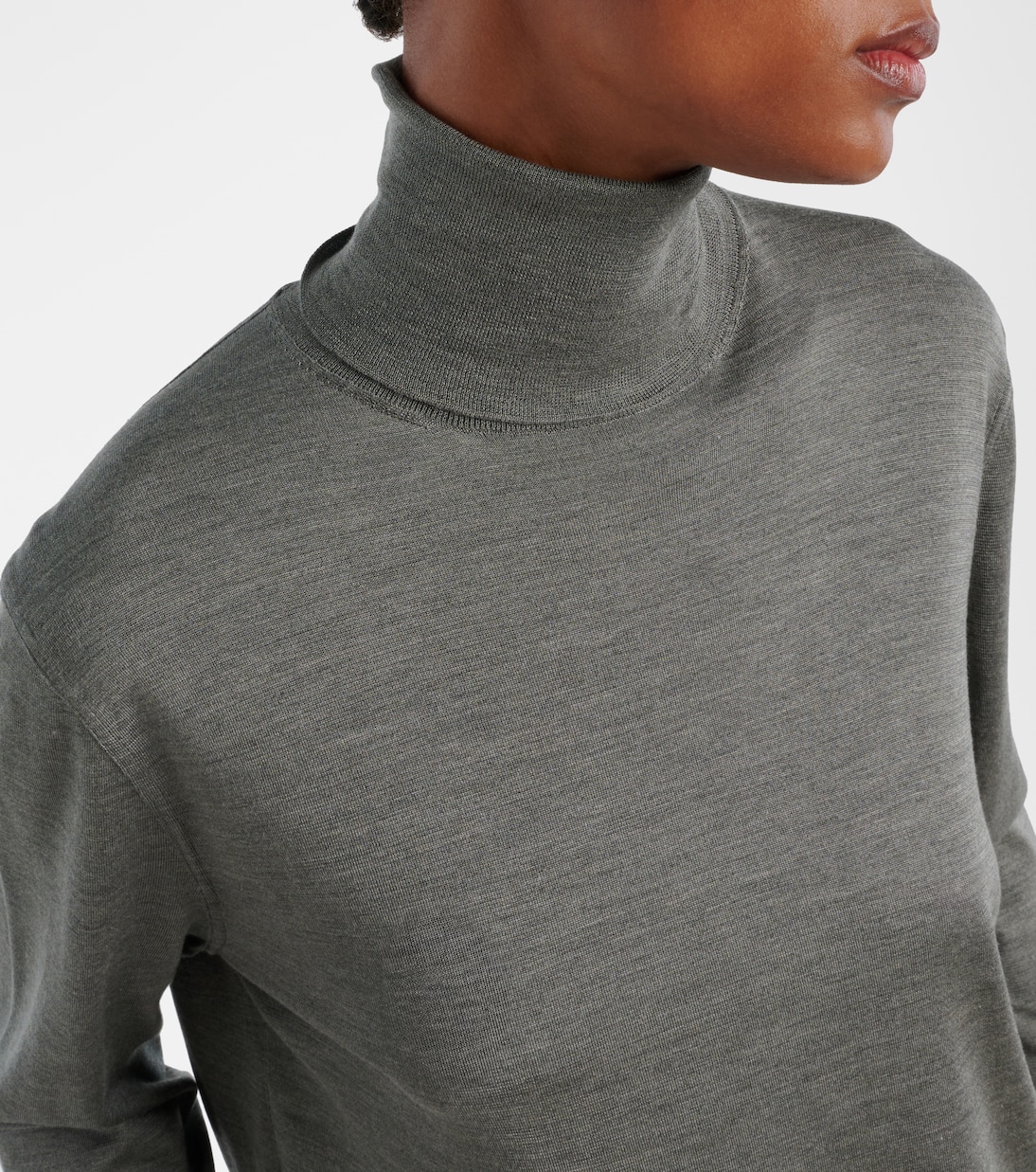 Liwen silk turtleneck top | The Row
